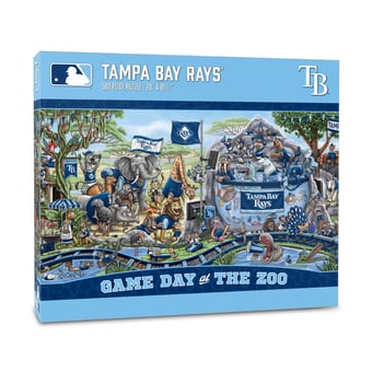Fanpoint Tampa Bay Rays 10.5" x 28" Game Day at the Zoo 500-Piece Puzzle