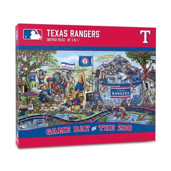 IDNA Texas Rangers 10.5" x 28" Game Day at the Zoo 500-Piece Puzzle