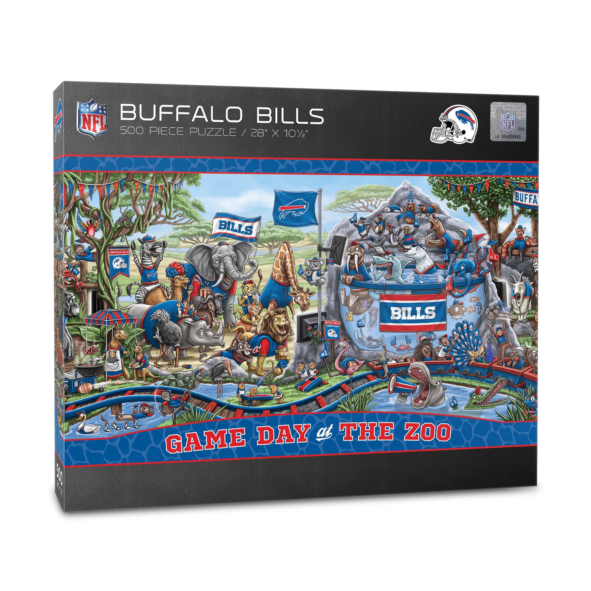 IDNA Buffalo Bills 10.5″ x 28″ Game Day at the Zoo 500-Piece Puzzle