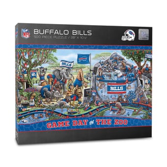 Fanpoint Buffalo Bills 10.5" x 28" Game Day at the Zoo 500-Piece Puzzle