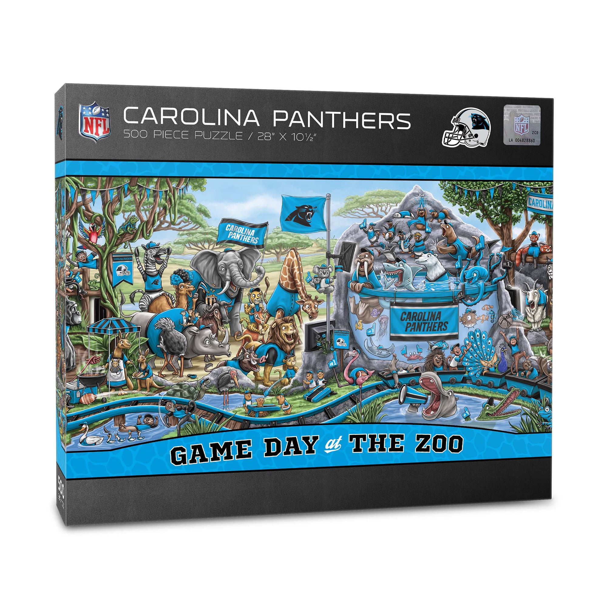 IDNA Carolina Panthers 10.5" x 28" Game Day at the Zoo 500-Piece Puzzle
