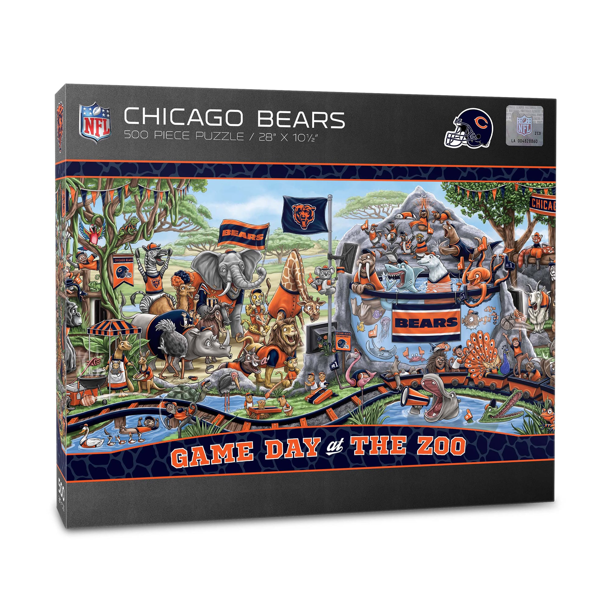 IDNA Chicago Bears 10.5" x 28" Game Day at the Zoo 500-Piece Puzzle