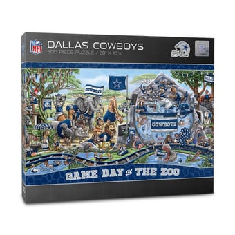 IDNA Dallas Cowboys 10.5" x 28" Game Day at the Zoo 500-Piece Puzzle