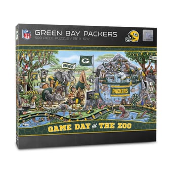 IDNA Green Bay Packers 10.5" x 28" Game Day at the Zoo 500-Piece Puzzle