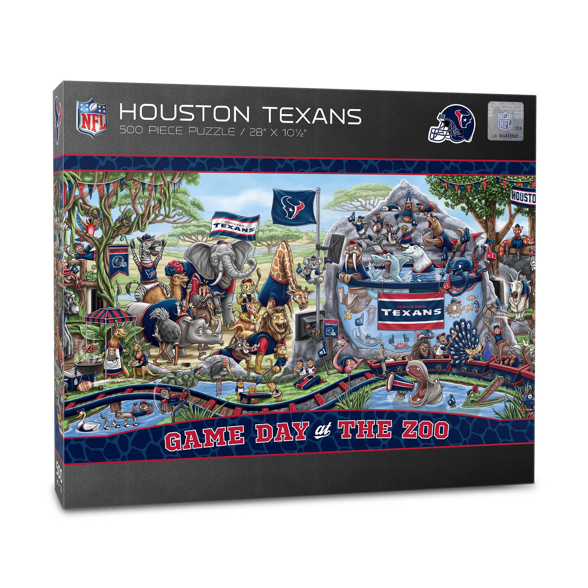 IDNA Houston Texans 10.5" x 28" Game Day at the Zoo 500-Piece Puzzle