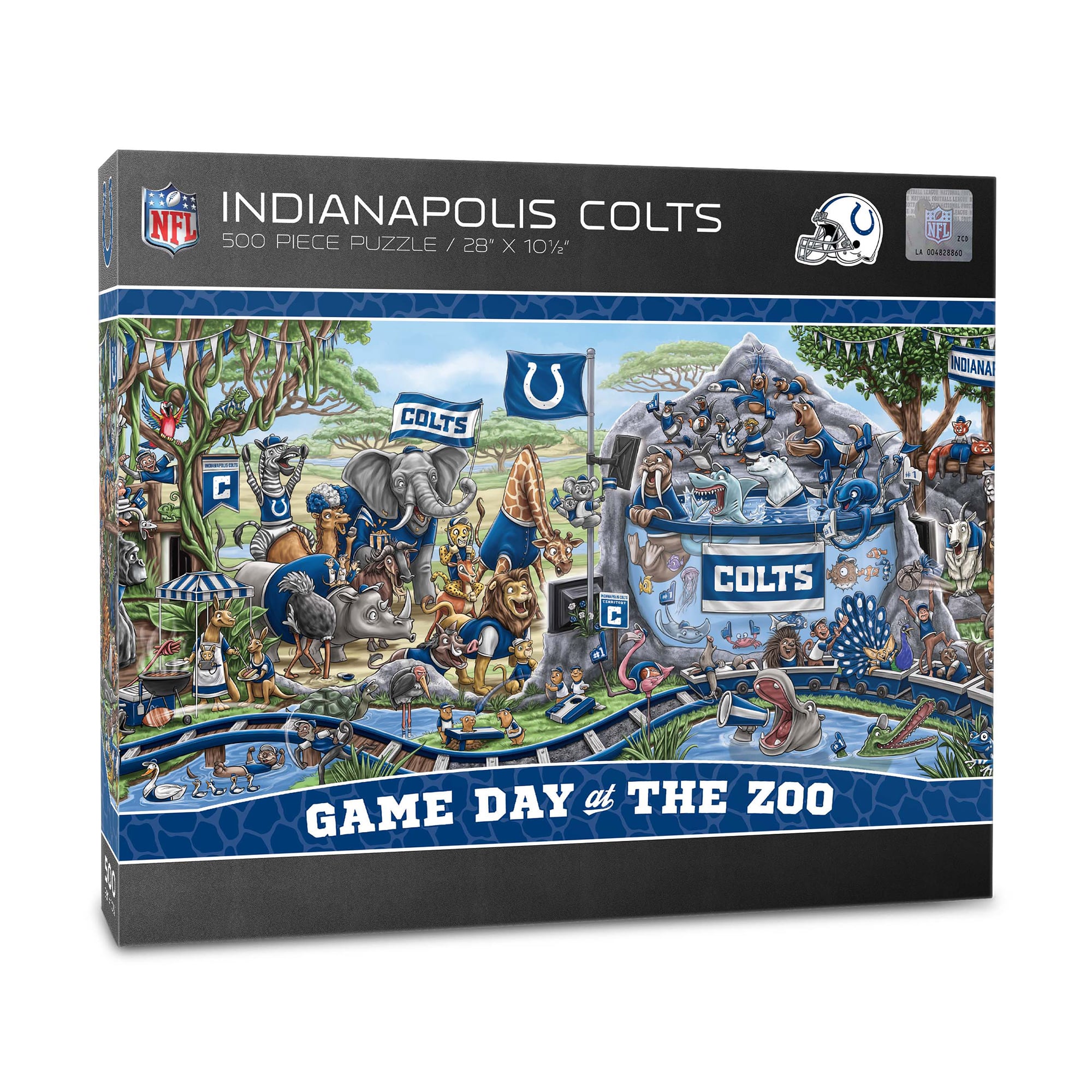 IDNA Indianapolis Colts 10.5" x 28" Game Day at the Zoo 500-Piece Puzzle