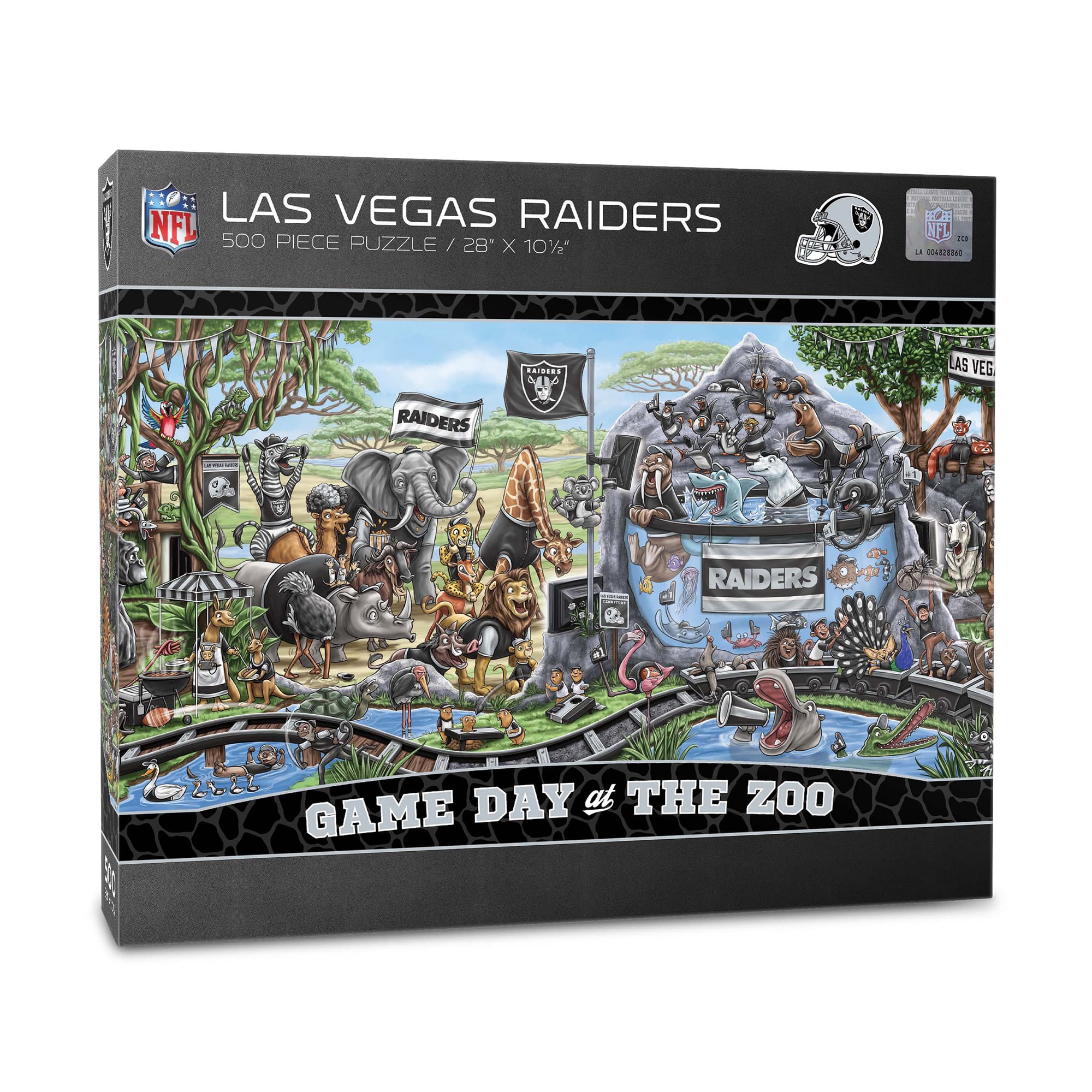 IDNA Las Vegas Raiders 10.5" x 28" Game Day at the Zoo 500-Piece Puzzle
