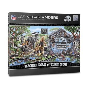 IDNA Las Vegas Raiders 10.5" x 28" Game Day at the Zoo 500-Piece Puzzle