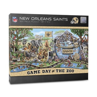 IDNA New Orleans Saints 10.5" x 28" Game Day at the Zoo 500-Piece Puzzle