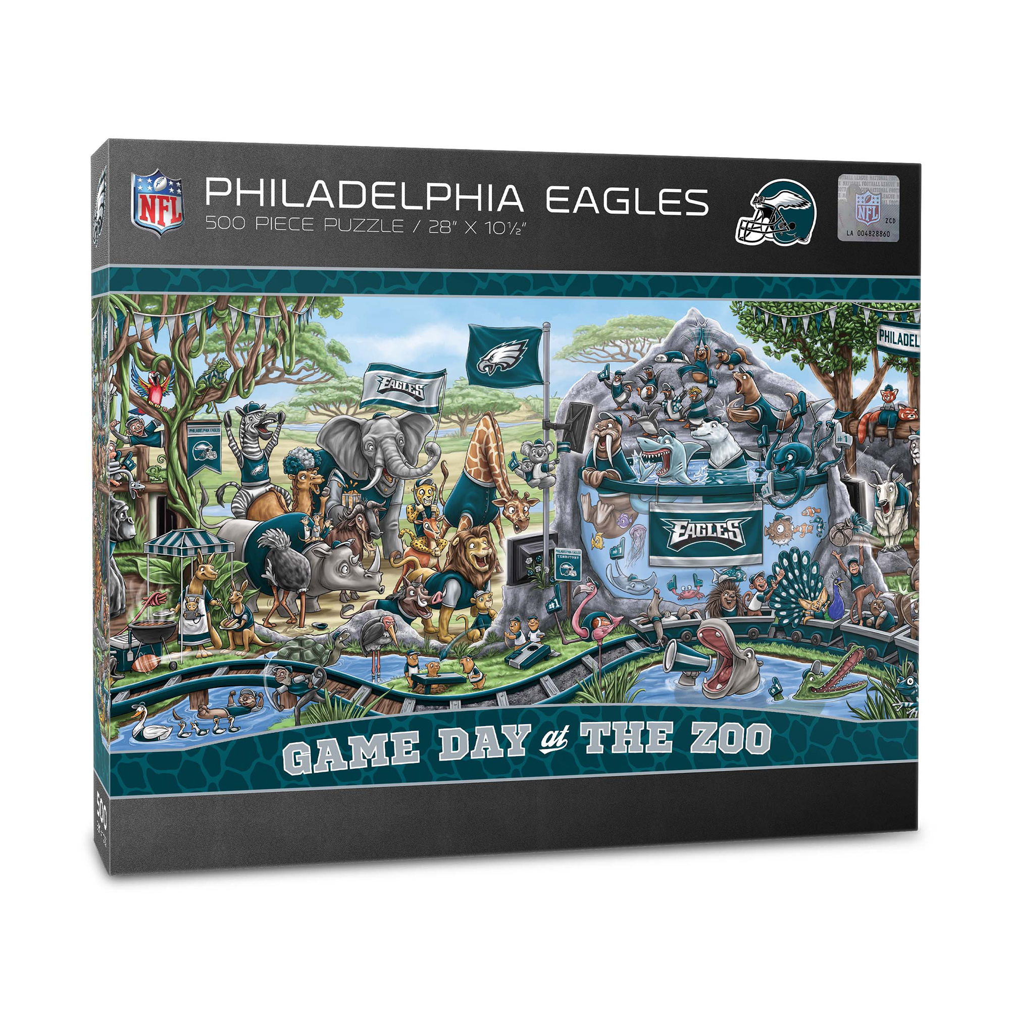 IDNA Philadelphia Eagles 10.5" x 28" Game Day at the Zoo 500-Piece Puzzle
