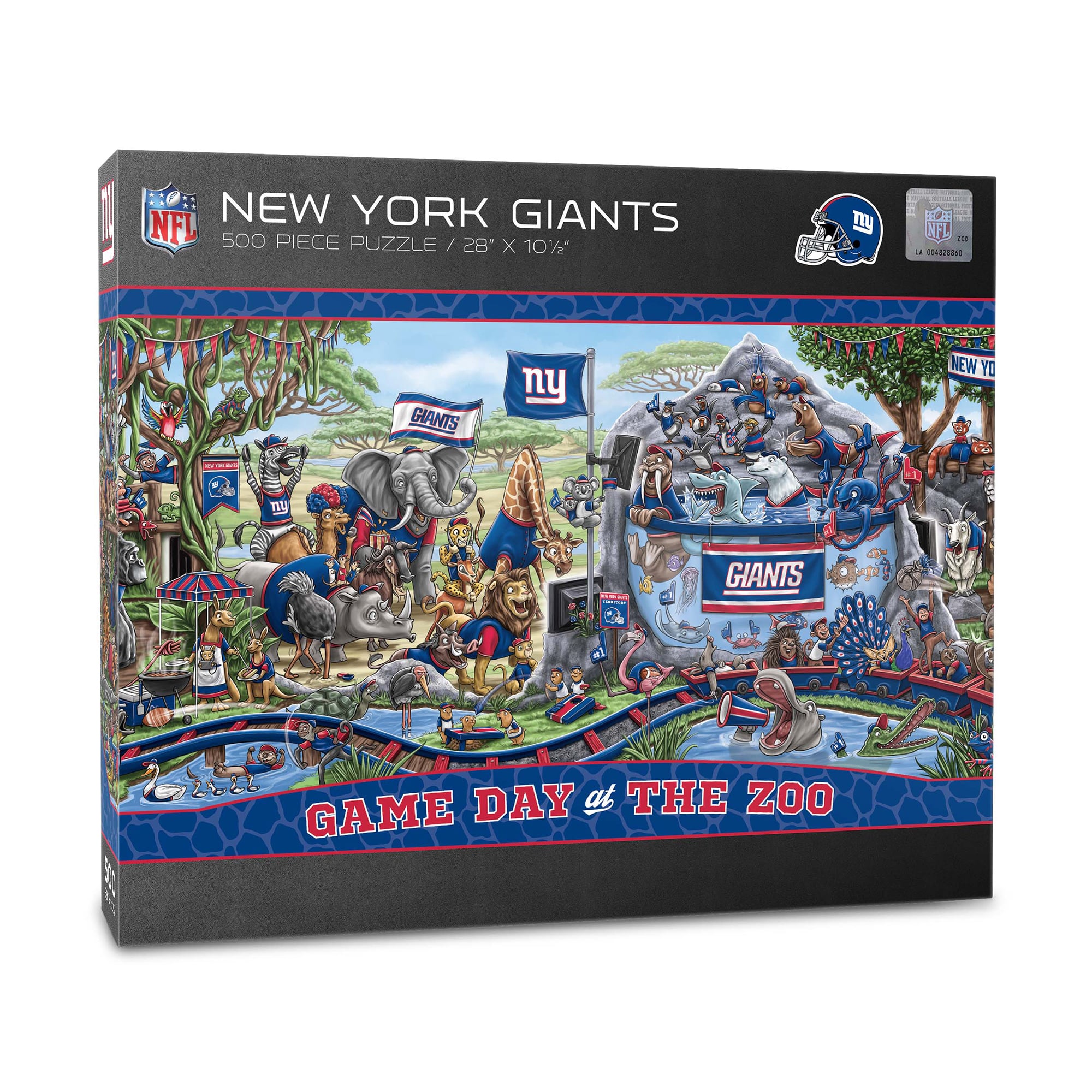 IDNA New York Giants 10.5" x 28" Game Day at the Zoo 500-Piece Puzzle