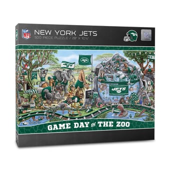 IDNA New York Jets 10.5" x 28" Game Day at the Zoo 500-Piece Puzzle