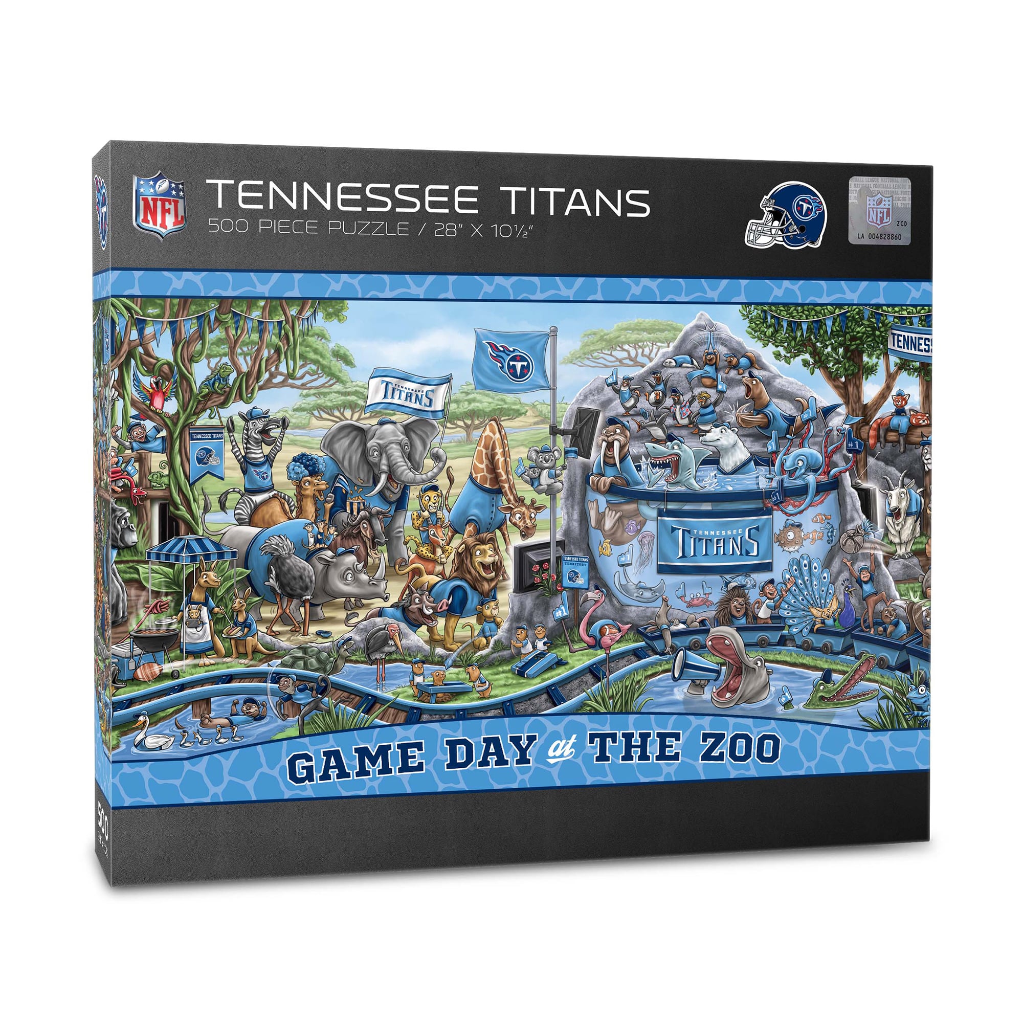 IDNA Tennessee Titans 10.5" x 28" Game Day at the Zoo 500-Piece Puzzle