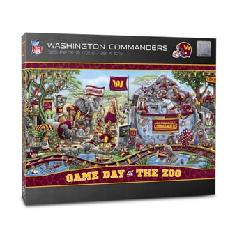IDNA Washington Commanders 10.5" x 28" Game Day at the Zoo 500-Piece Puzzle