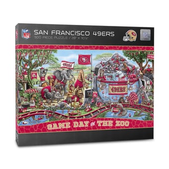 IDNA San Francisco 49ers 10.5" x 28" Game Day at the Zoo 500-Piece Puzzle