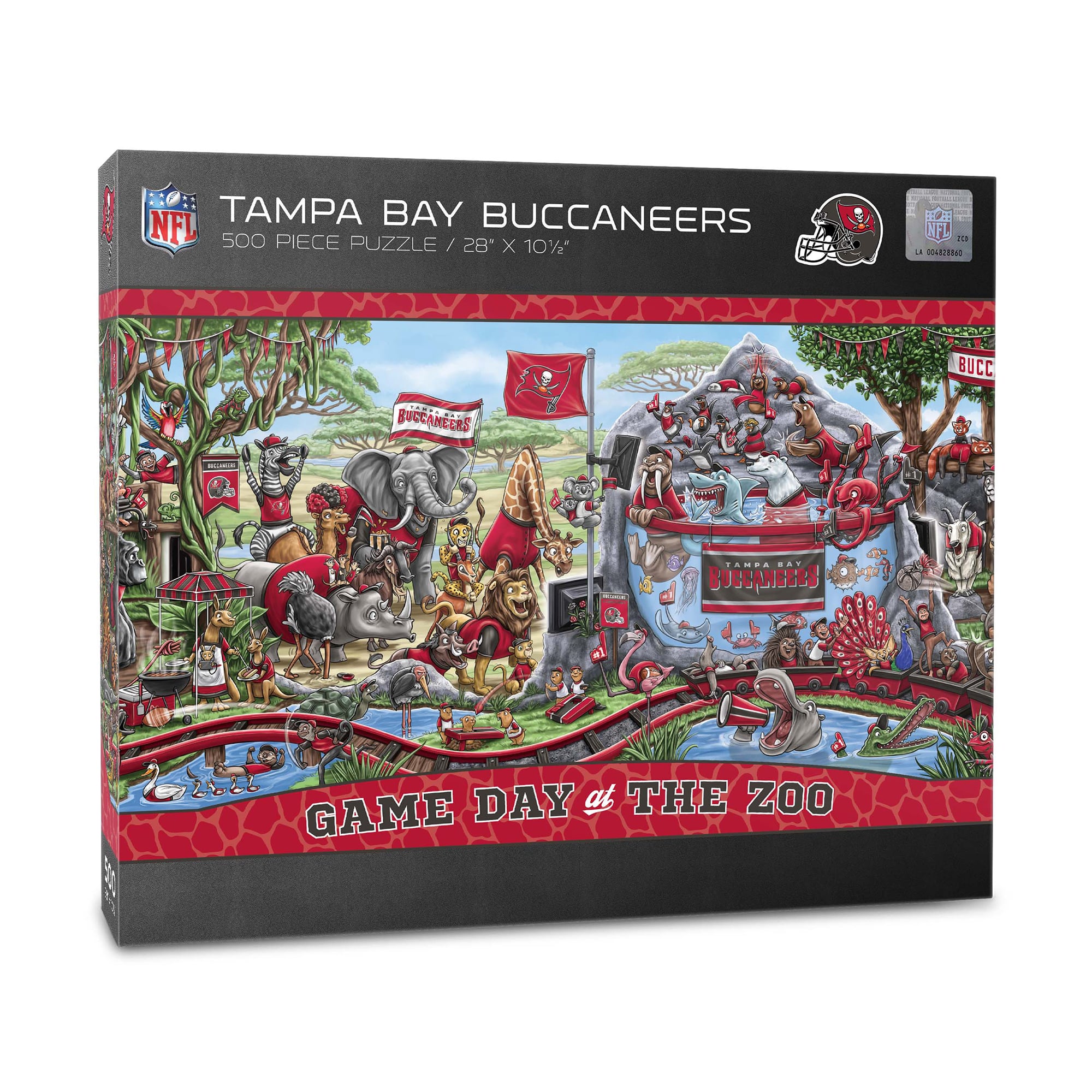 IDNA Tampa Bay Buccaneers 10.5" x 28" Game Day at the Zoo 500-Piece Puzzle