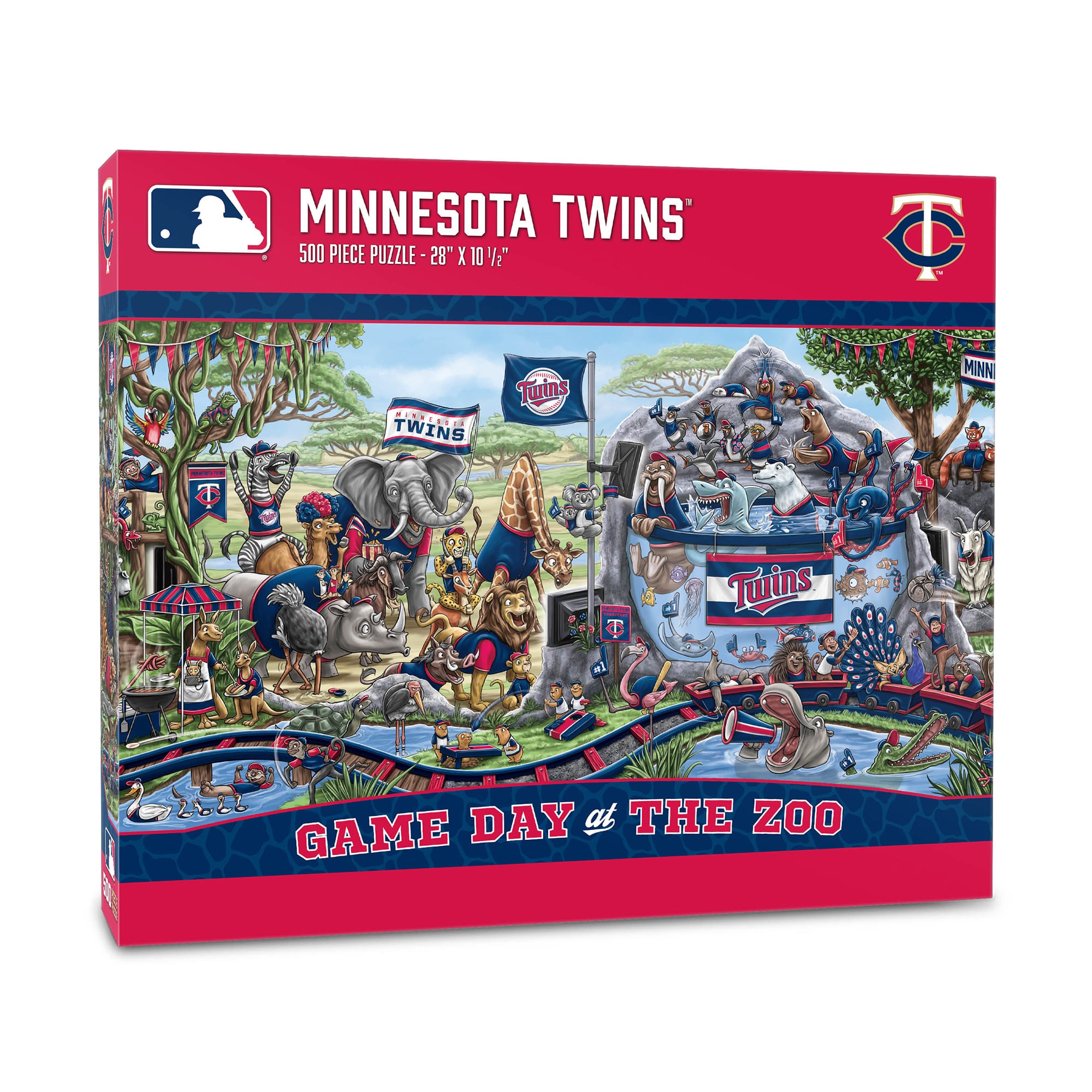 IDNA Minnesota Twins 10.5" x 28" Game Day at the Zoo 500-Piece Puzzle