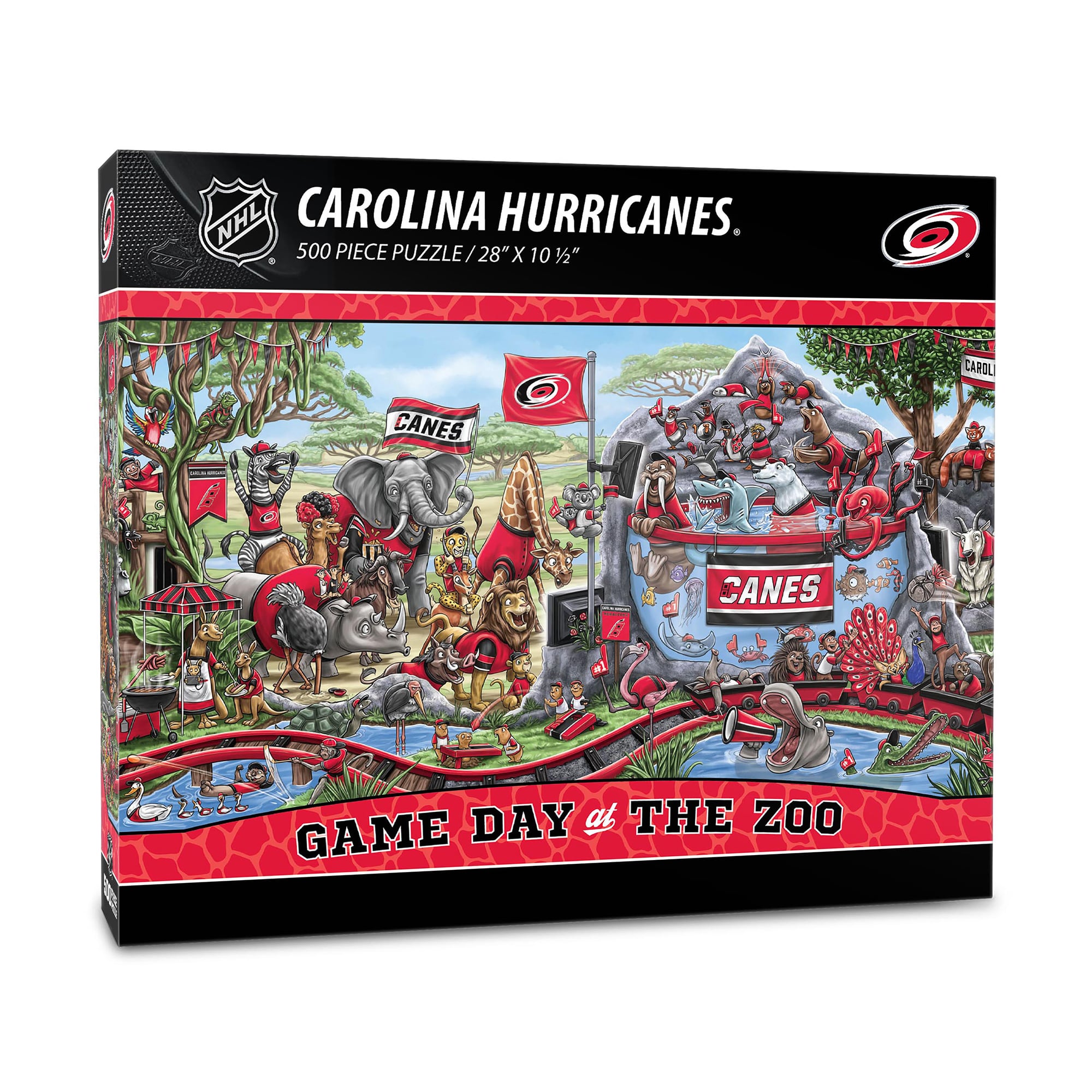 IDNA Carolina Hurricanes 10.5" x 28" Game Day at the Zoo 500-Piece Puzzle