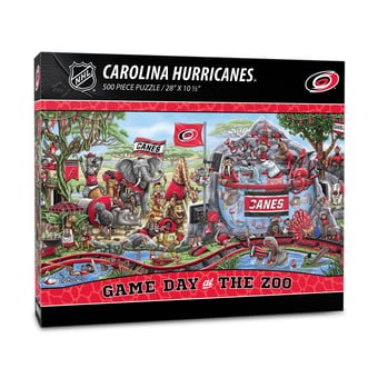 IDNA Carolina Hurricanes 10.5" x 28" Game Day at the Zoo 500-Piece Puzzle