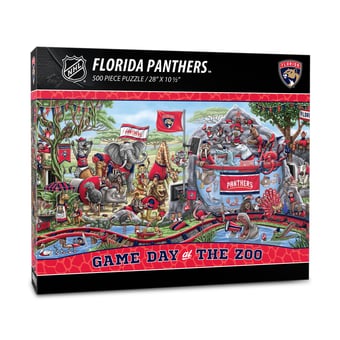 IDNA Florida Panthers 10.5" x 28" Game Day at the Zoo 500-Piece Puzzle