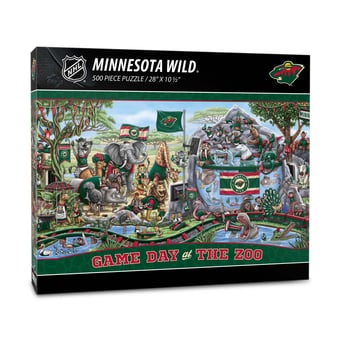 IDNA Minnesota Wild 10.5" x 28" Game Day at the Zoo 500-Piece Puzzle