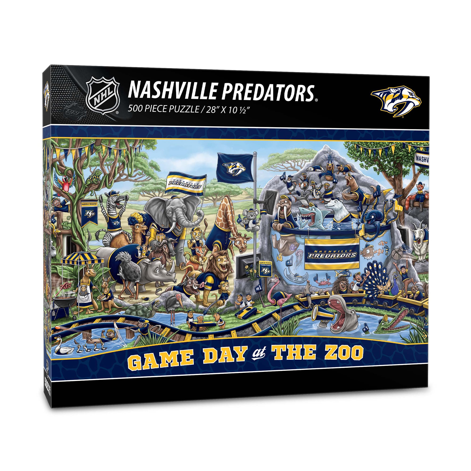 IDNA Nashville Predators 10.5" x 28" Game Day at the Zoo 500-Piece Puzzle