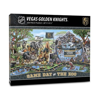 Fanpoint Vegas Golden Knights 10.5" x 28" Game Day at the Zoo 500-Piece Puzzle