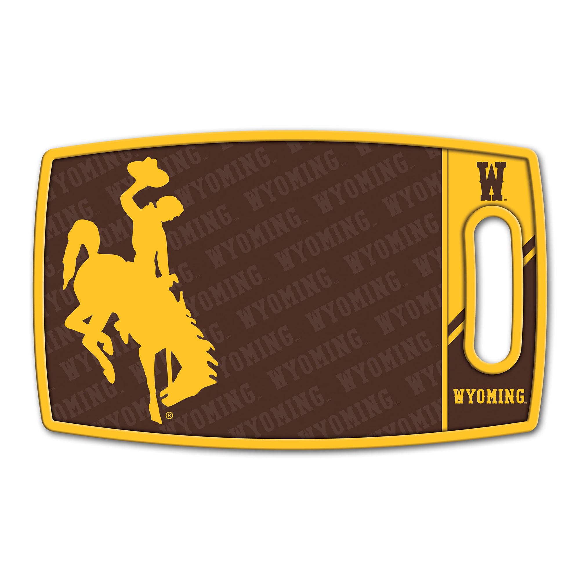 IDNA Wyoming Cowboys Logo Series Cutting Board