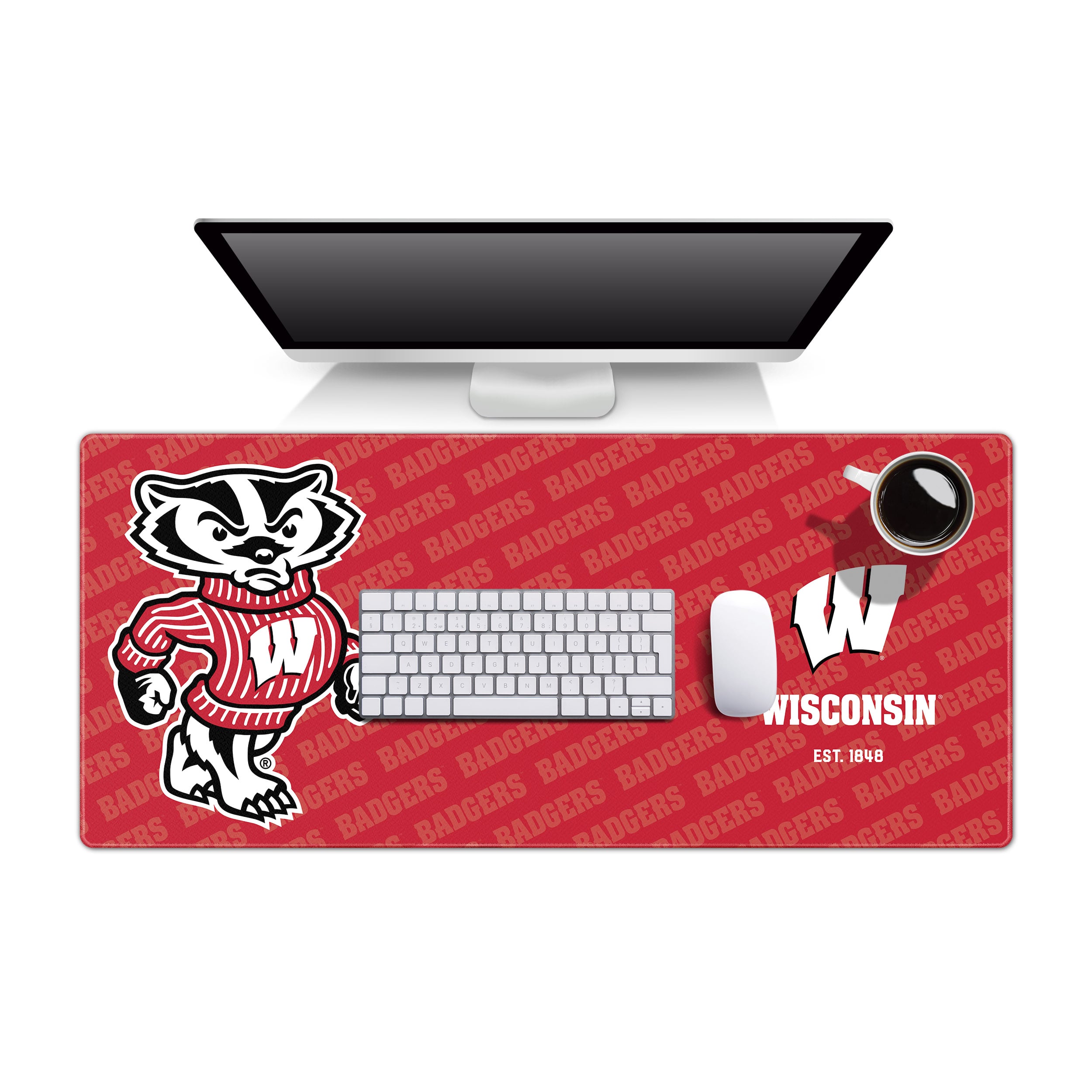 IDNA Wisconsin Badgers 15.7" x 35.4" Logo Series Desk Pad