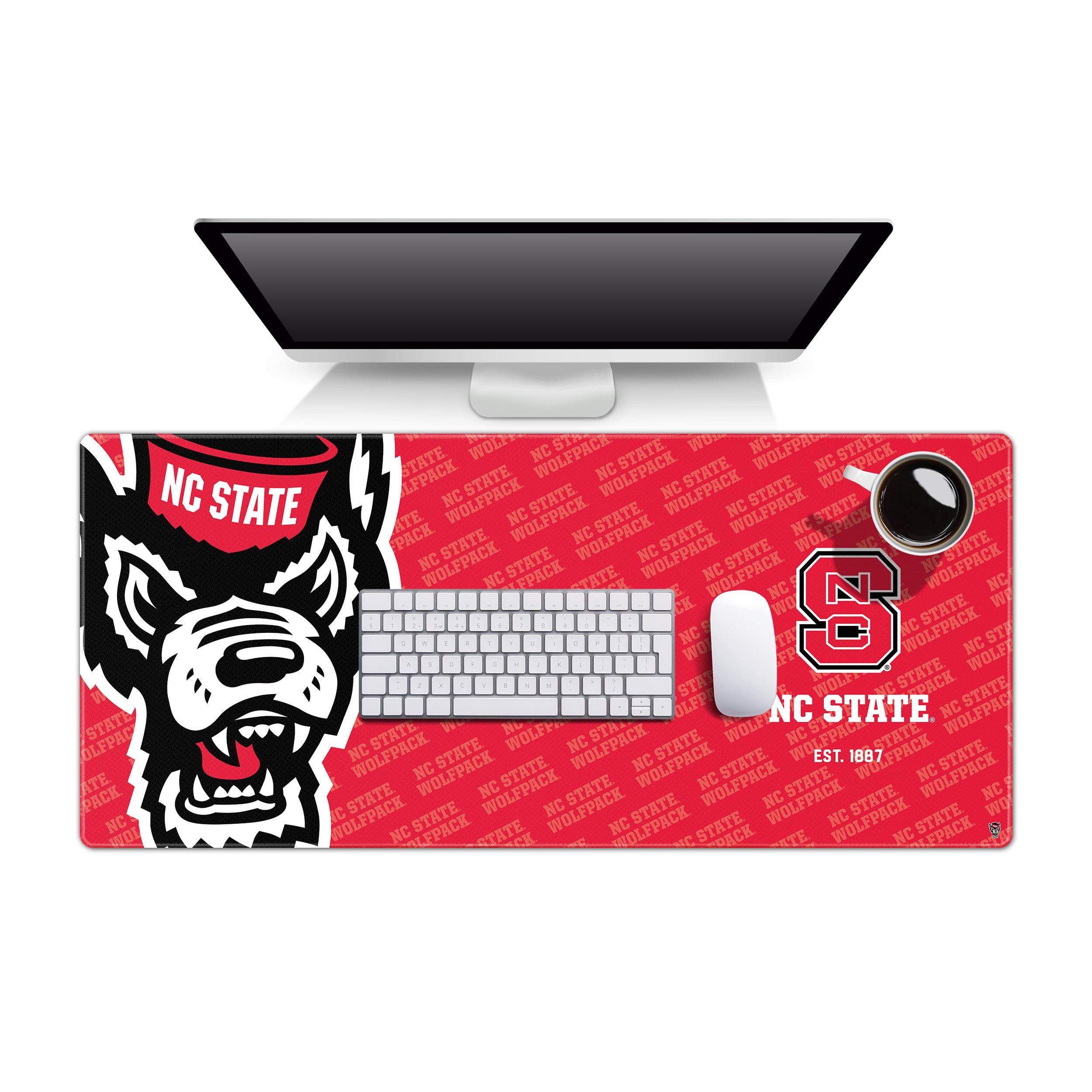IDNA NC State Wolfpack 15.7" x 35.4" Logo Series Desk Pad