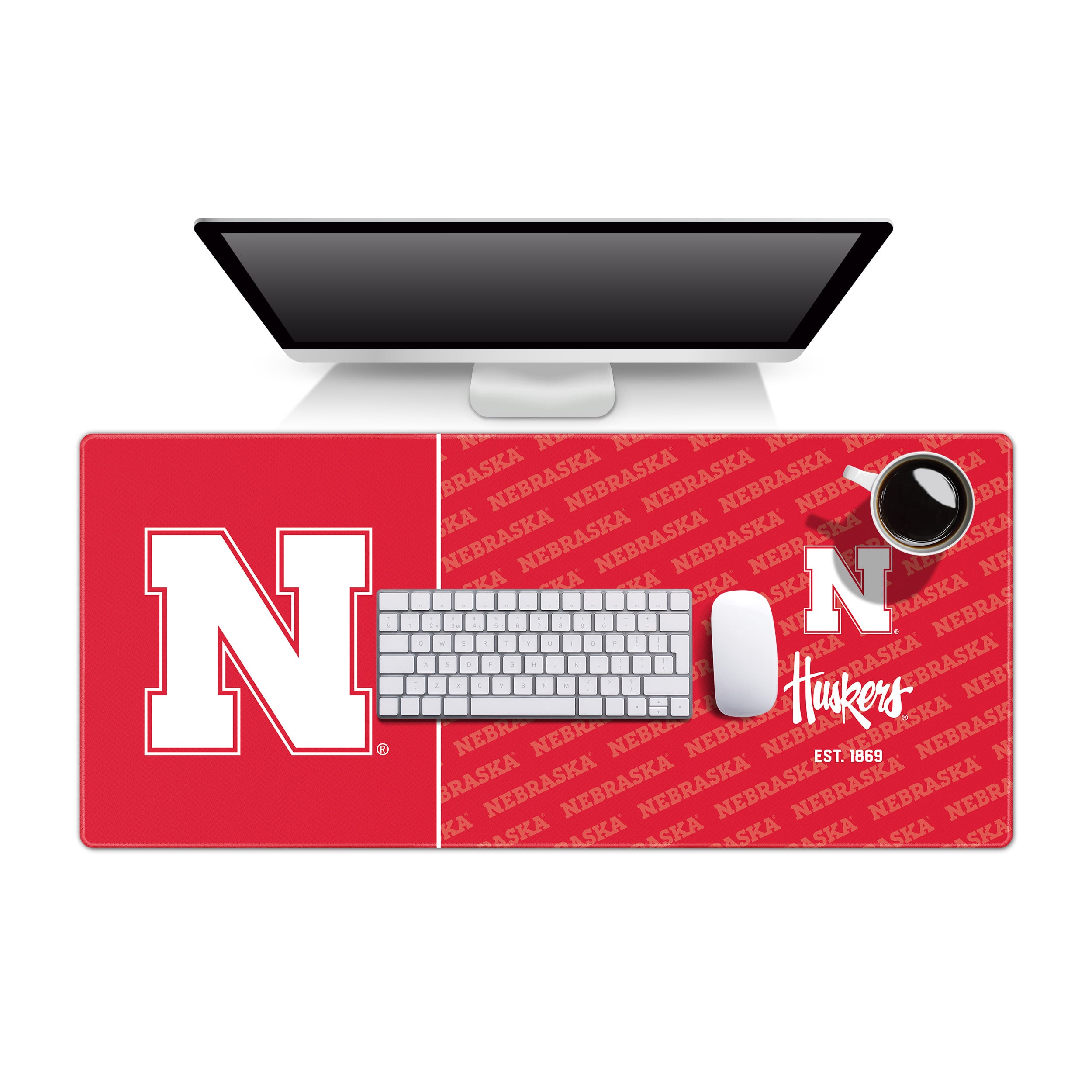 IDNA Nebraska Huskers 15.7" x 35.4" Logo Series Desk Pad