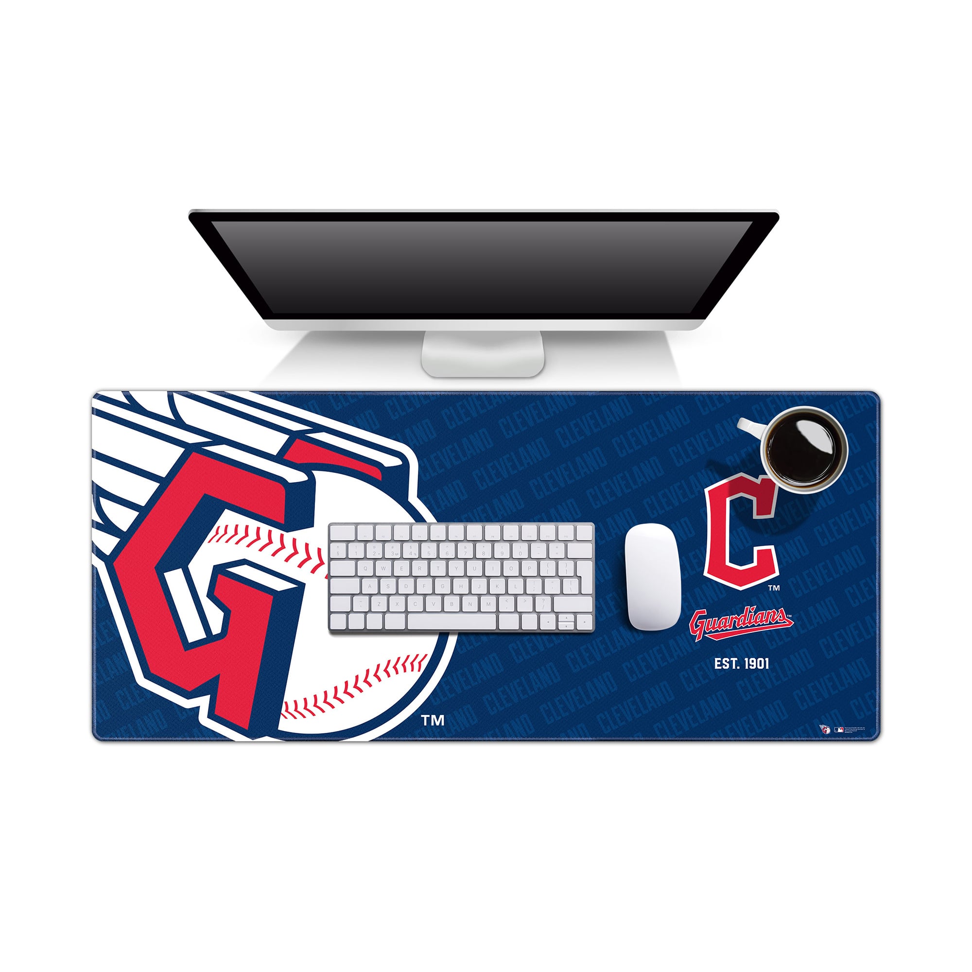 IDNA Cleveland Guardians 15.7" x 35.4" Logo Series Desk Pad