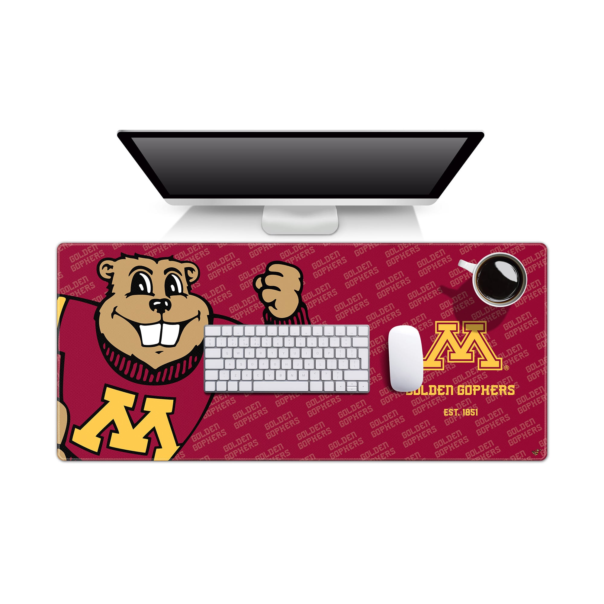 IDNA Minnesota Golden Gophers 15.7" x 35.4" Logo Series Desk Pad