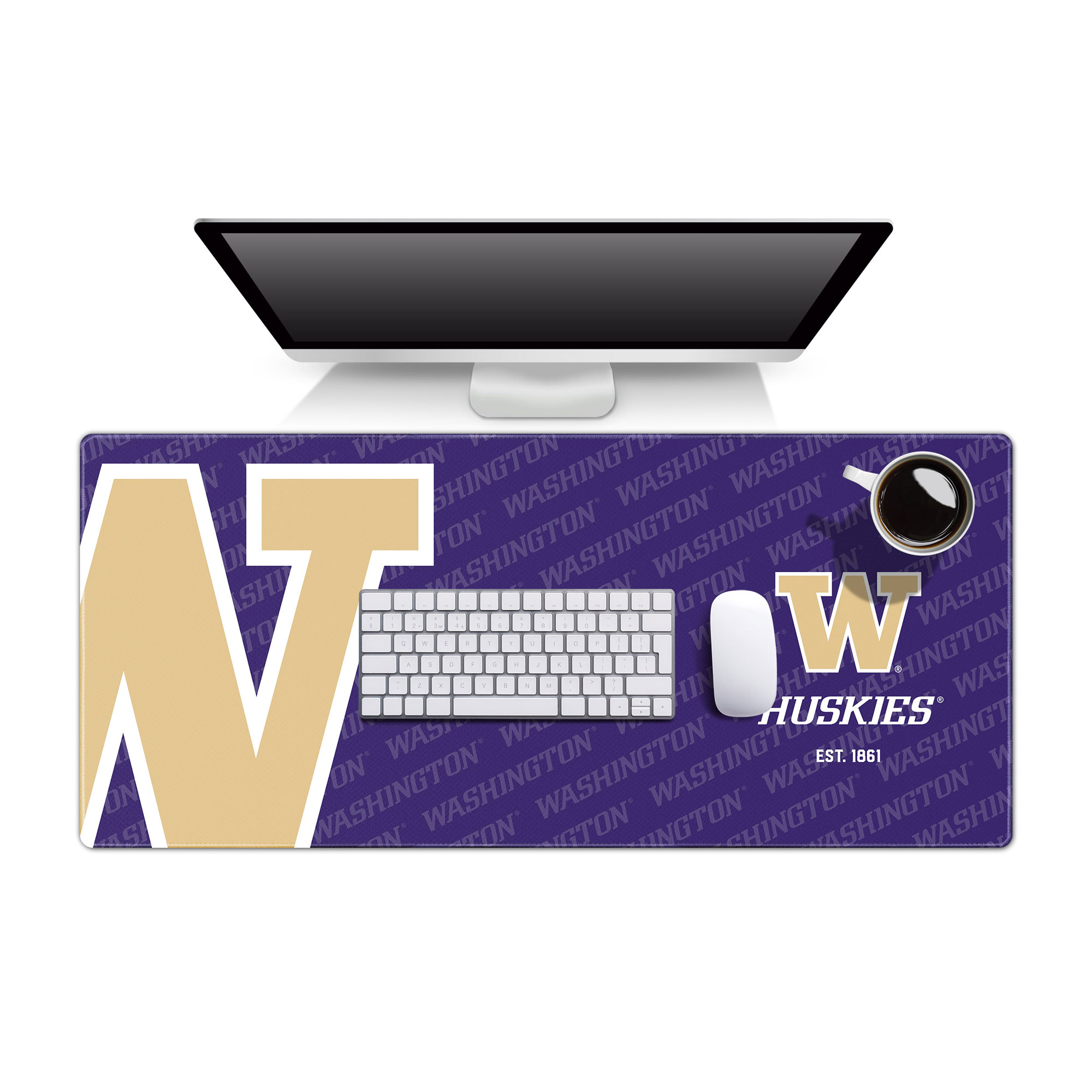Fanpoint Washington Huskies 15.7" x 35.4" Logo Series Desk Pad