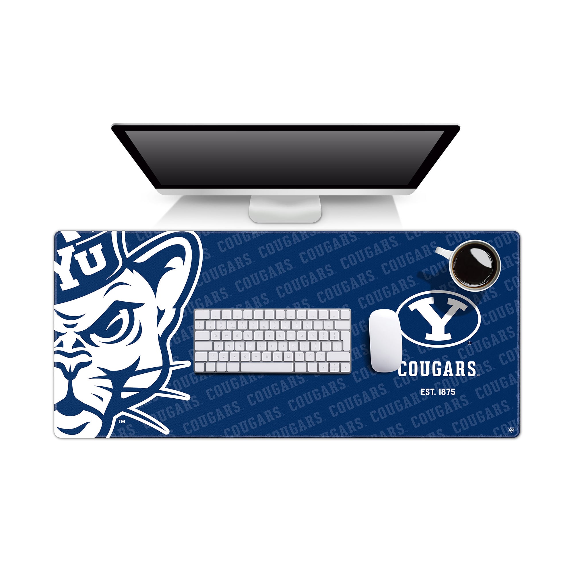 IDNA BYU Cougars 15.7" x 35.4" Logo Series Desk Pad