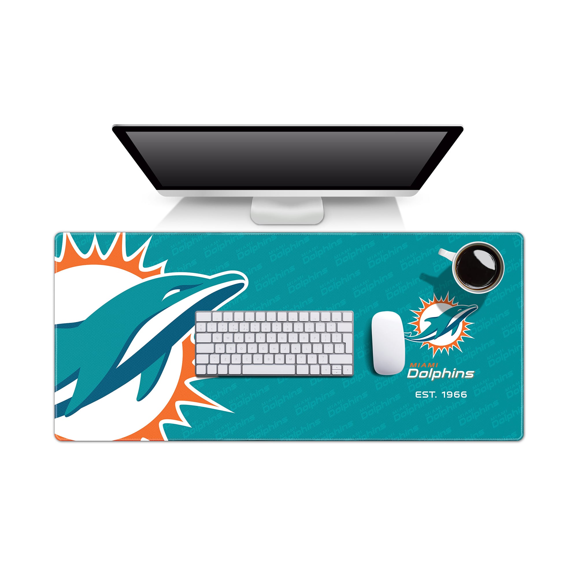 IDNA Miami Dolphins 15.7" x 35.4" Logo Series Desk Pad