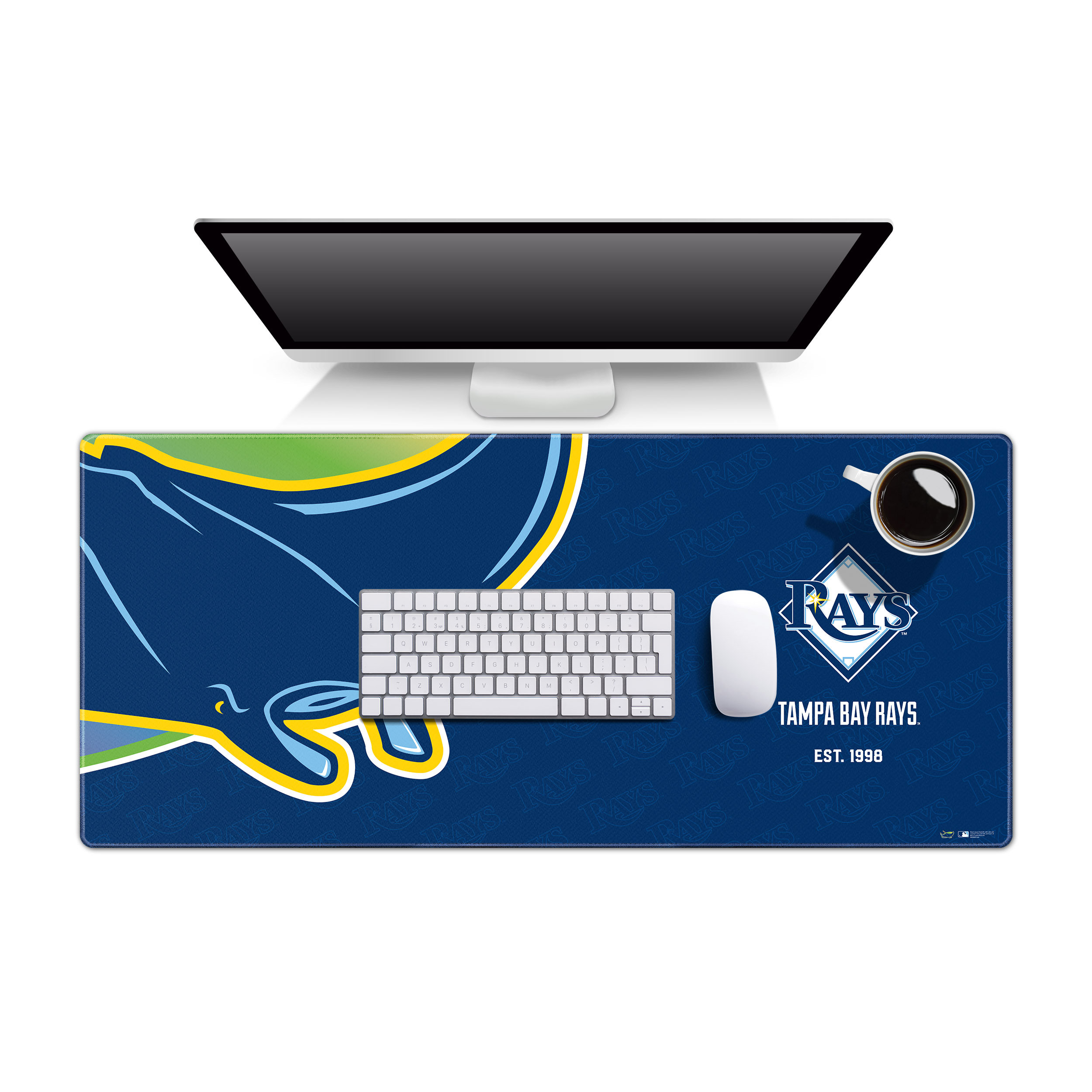Fanpoint Tampa Bay Rays 15.7" x 35.4" Logo Series Desk Pad