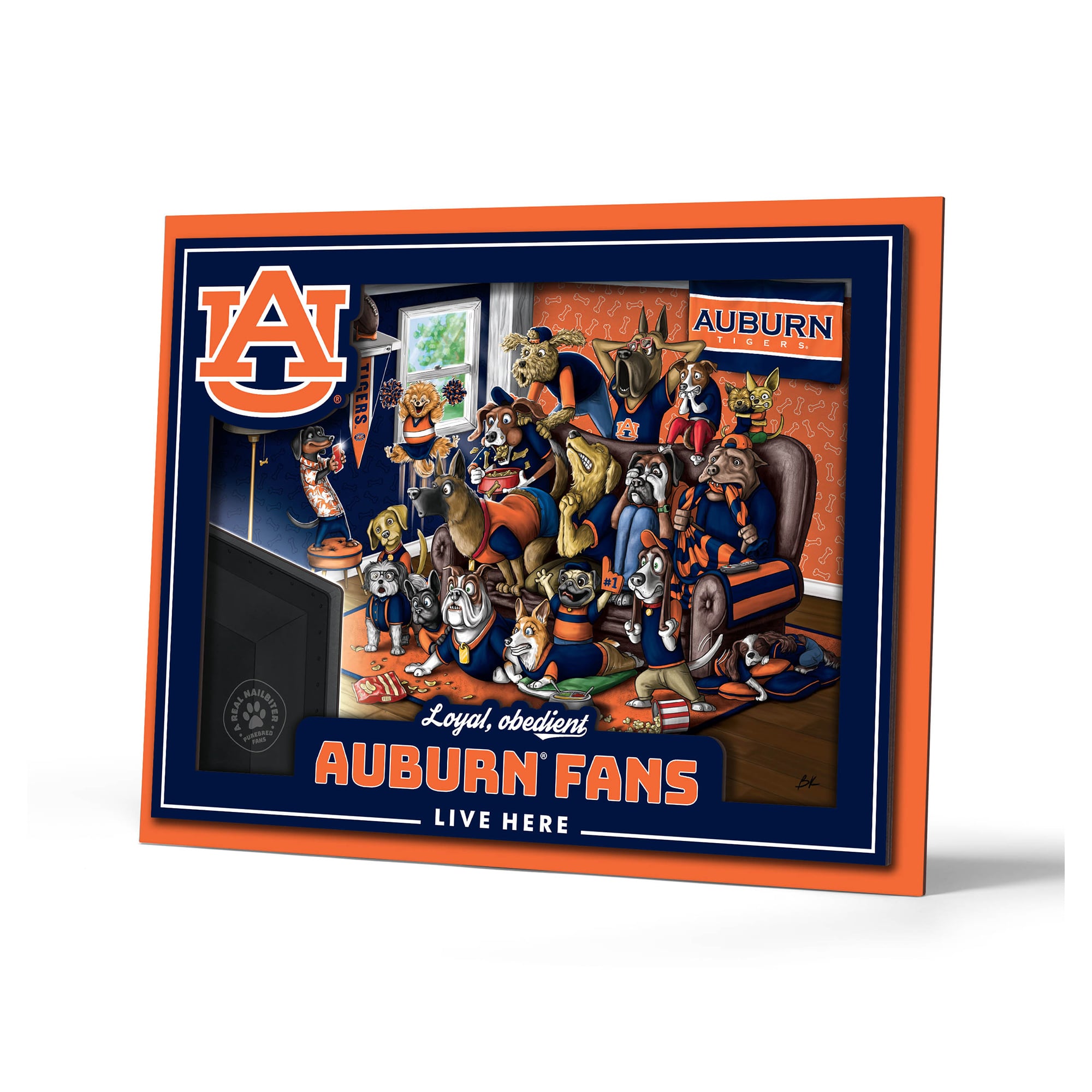 IDNA Auburn Tigers 13.25" x 17.25" Purebred Fans Wall Art