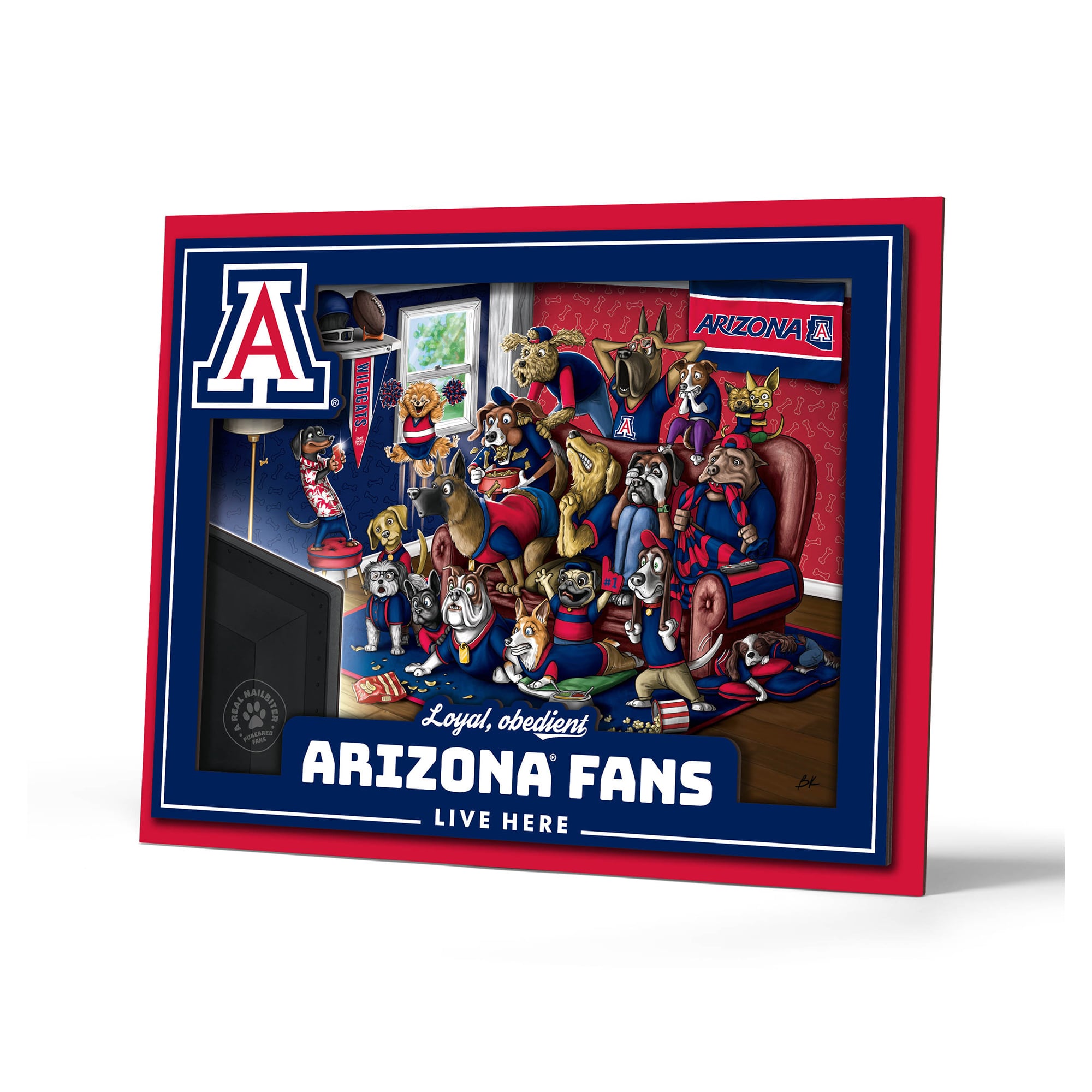 IDNA Arizona Wildcats 13.25" x 17.25" Purebred Fans Wall Art