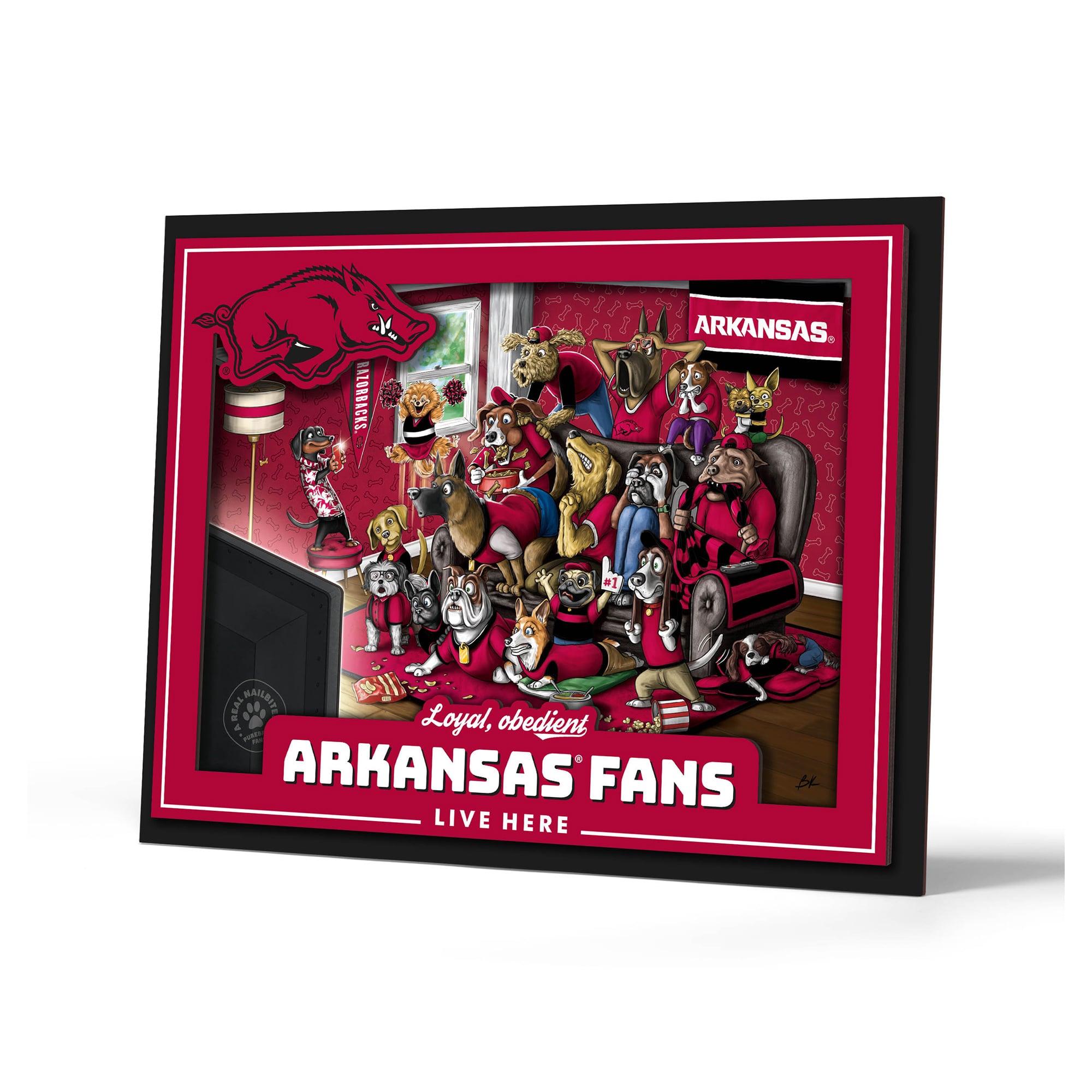 IDNA Arkansas Razorbacks 13.25" x 17.25" Purebred Fans Wall Art