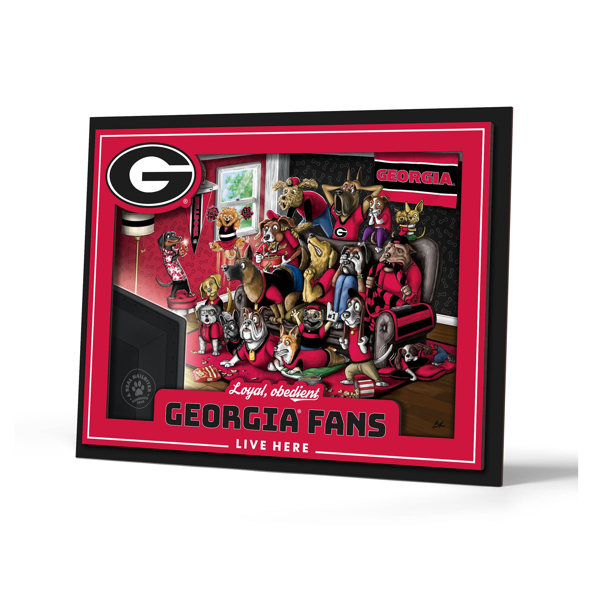 IDNA Georgia Bulldogs 13.25" x 17.25" Purebred Fans Wall Art
