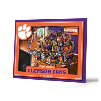 IDNA Clemson Tigers 13.25" x 17.25" Purebred Fans Wall Art