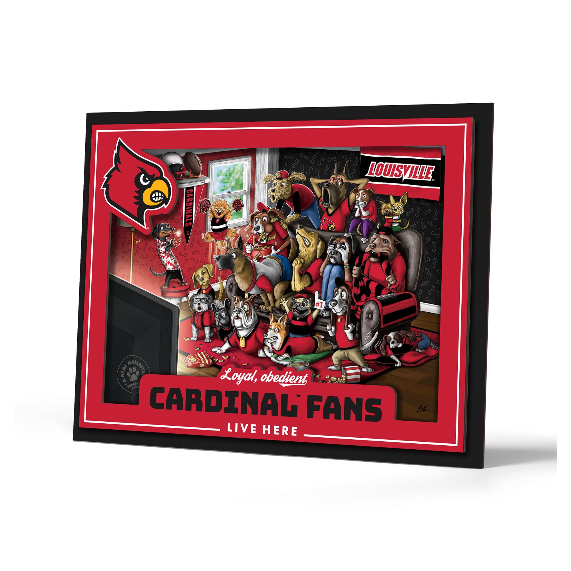 IDNA Louisville Cardinals 13.25" x 17.25" Purebred Fans Wall Art