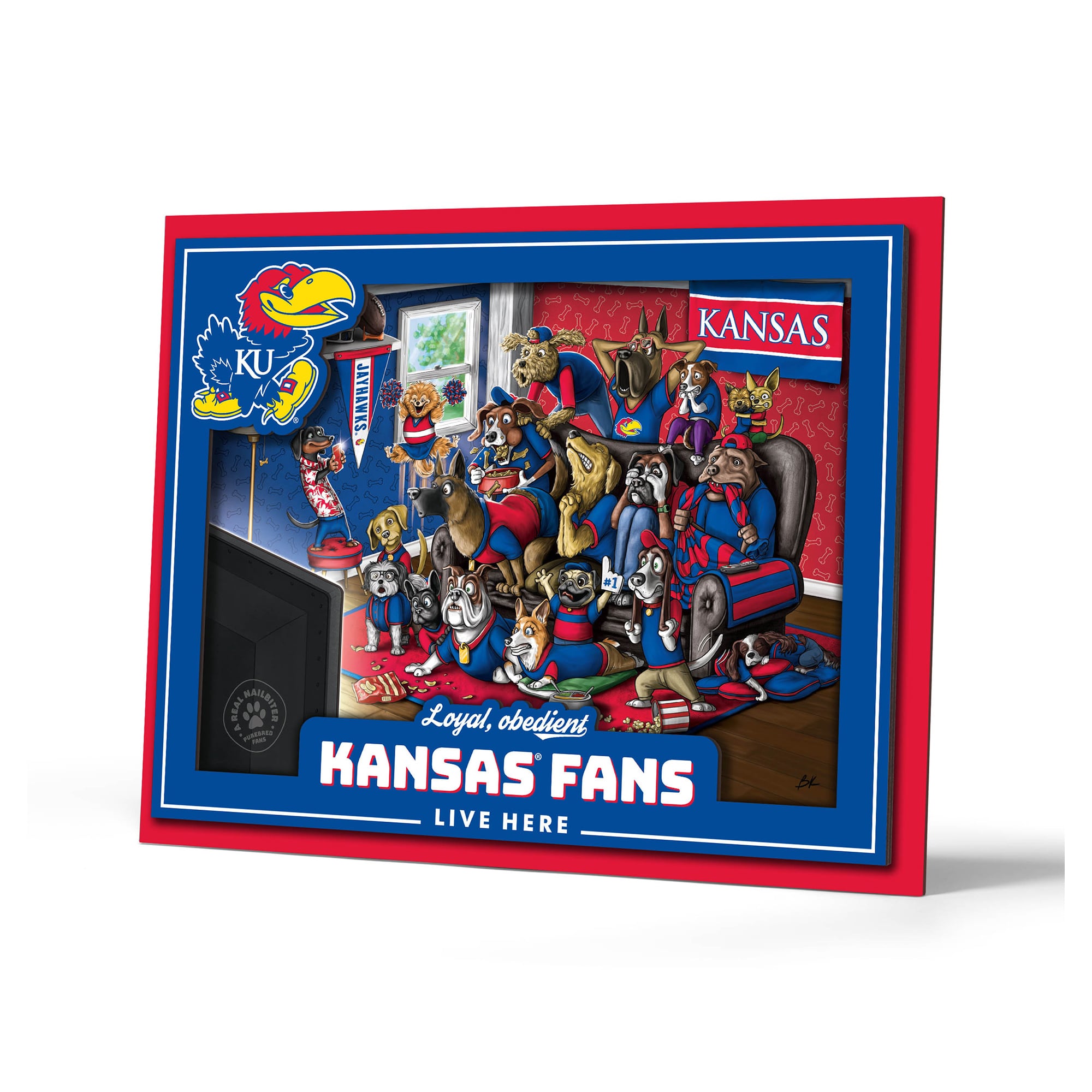 IDNA Kansas Jayhawks 13.25" x 17.25" Purebred Fans Wall Art