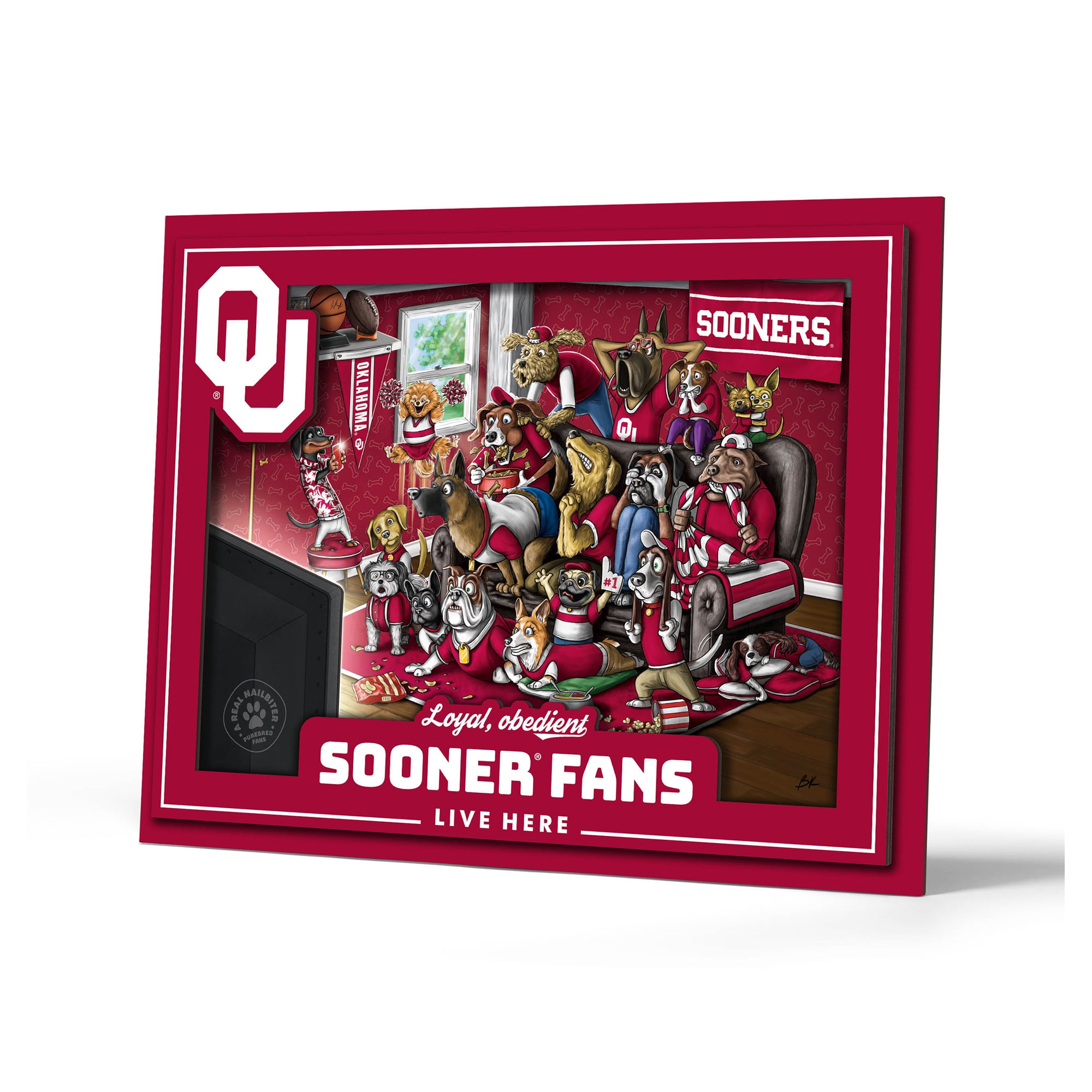 IDNA Oklahoma Sooners 13.25" x 17.25" Purebred Fans Wall Art