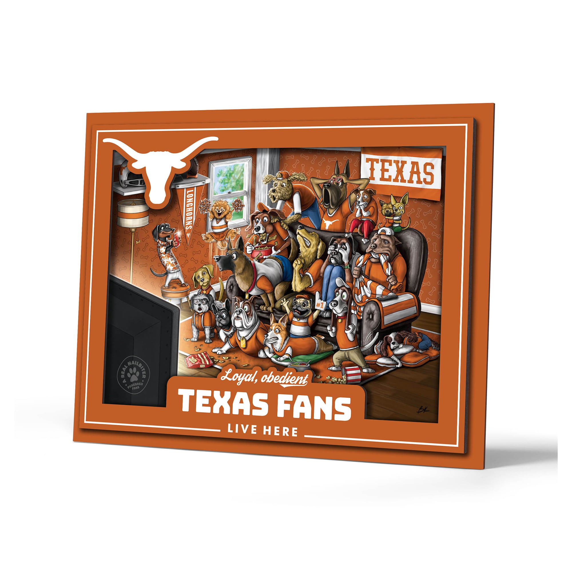 IDNA Texas Longhorns 13.25" x 17.25" Purebred Fans Wall Art
