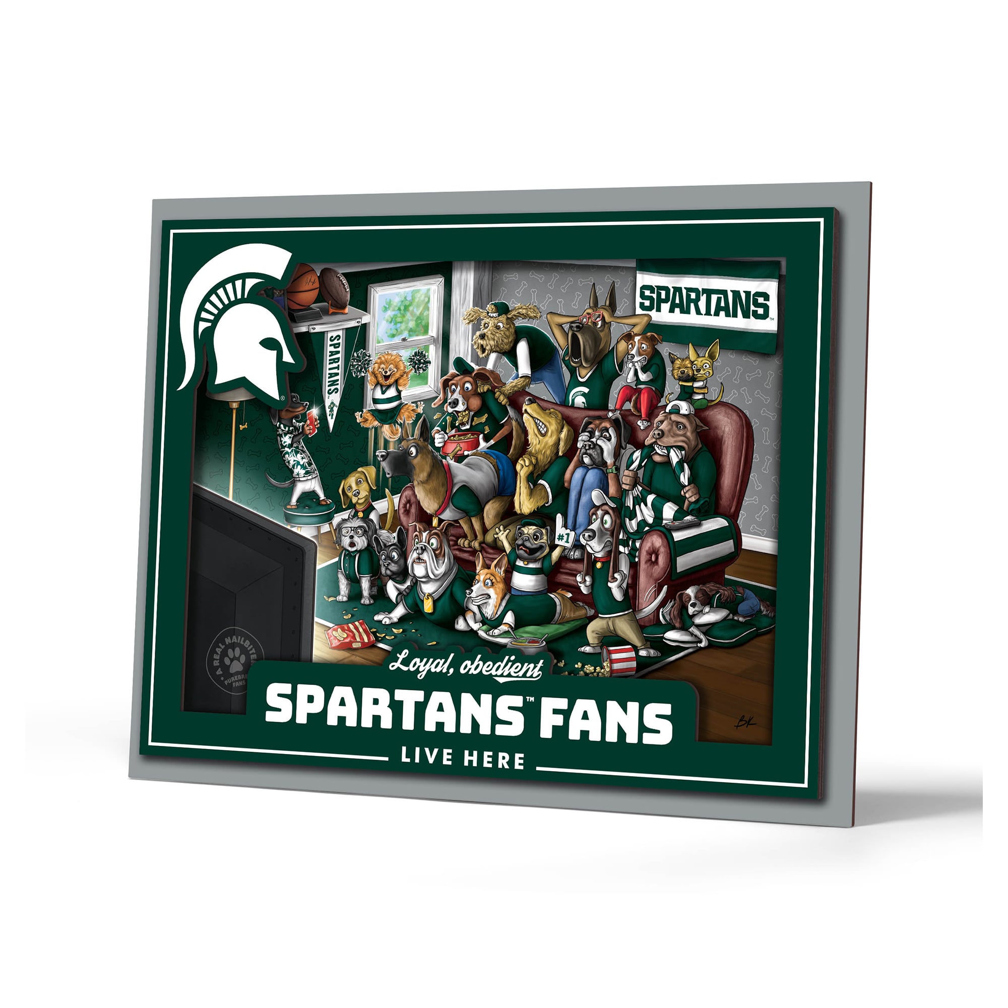 IDNA Michigan State Spartans 13.25" x 17.25" Purebred Fans Wall Art