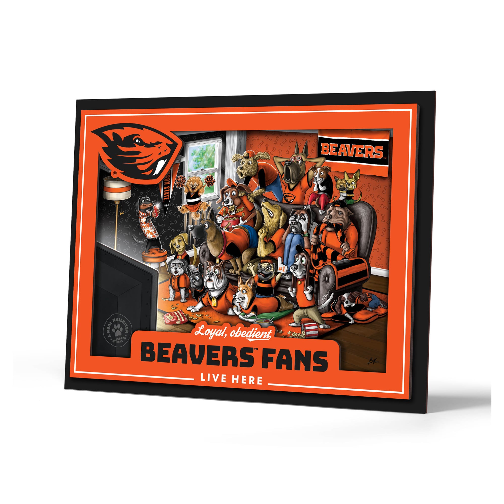 IDNA Oregon State Beavers 13.25" x 17.25" Purebred Fans Wall Art