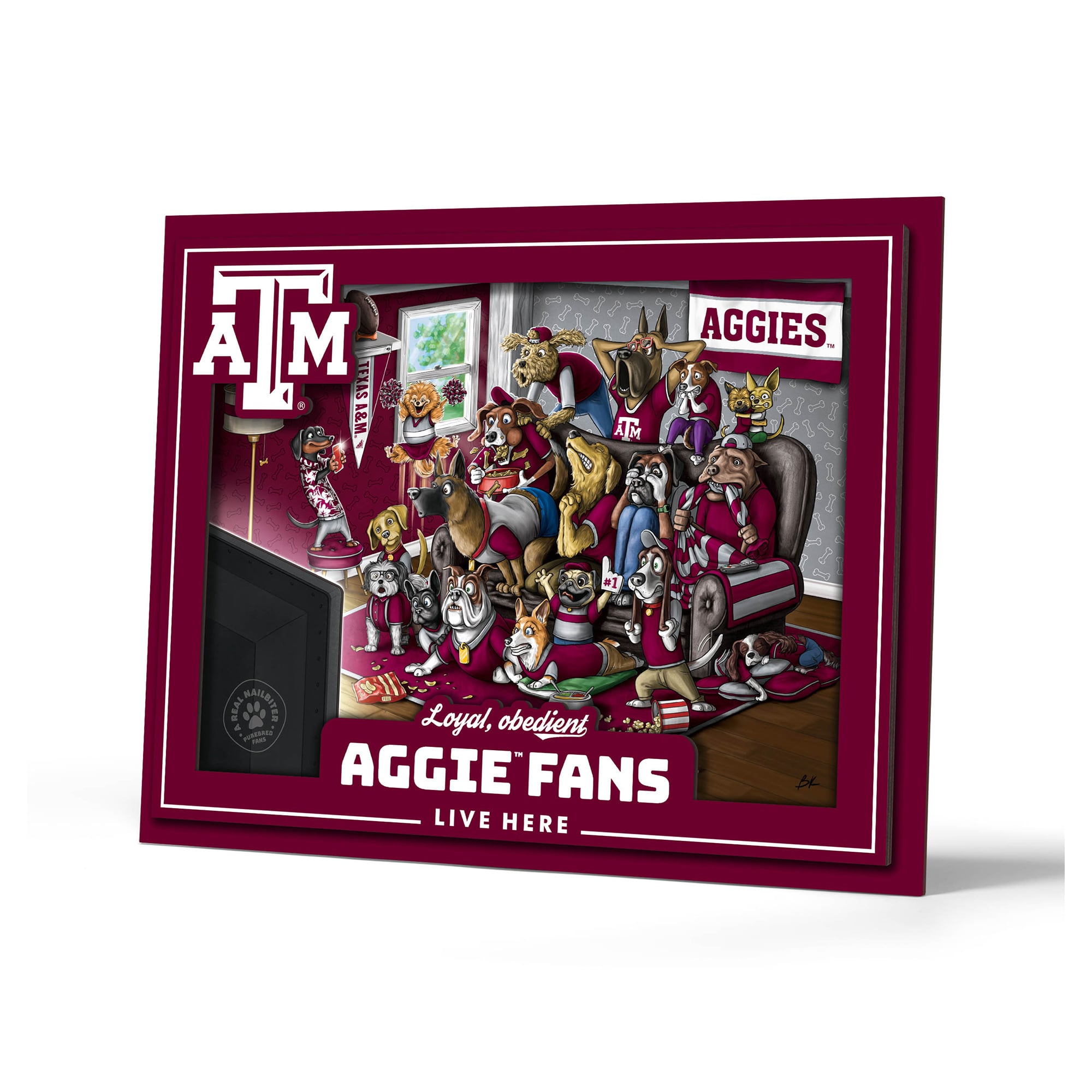 IDNA Texas A&M Aggies 13.25" x 17.25" Purebred Fans Wall Art