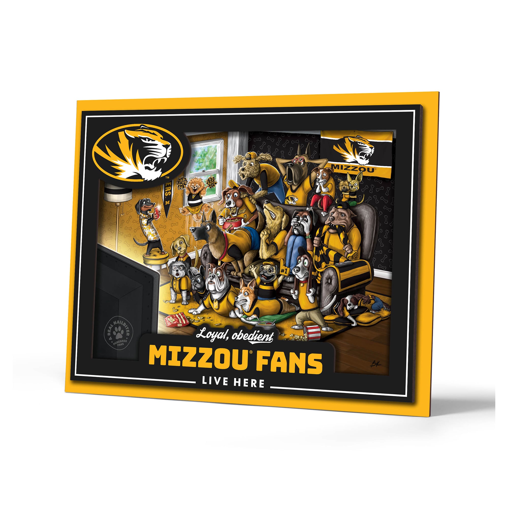 IDNA Missouri Tigers 13.25" x 17.25" Purebred Fans Wall Art